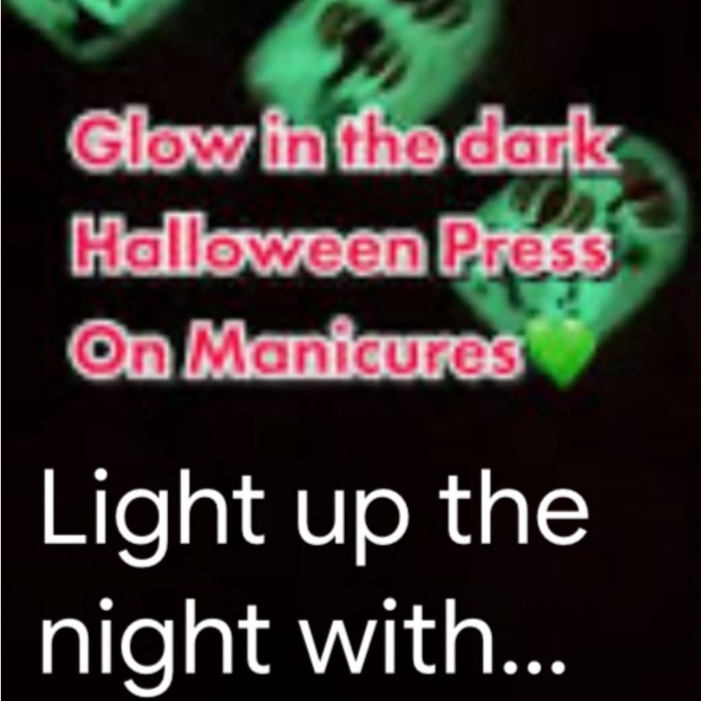 Nails, 🟢Glow in the Dark🟢, Press-On, Halloween, NEW - Picture 3 of 11